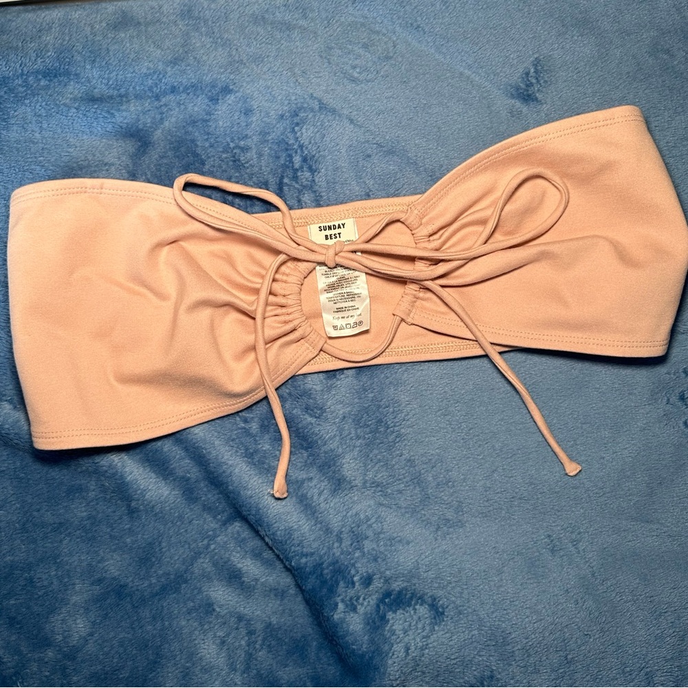 ARITZIA/ SUNDAY BEST front-tie bralette in blush pink size M